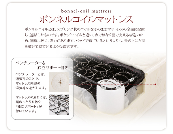 収納ヘッドボード付きガス圧式跳ね上げ収納ベッド Beegos ビーゴス 商品説明画像20