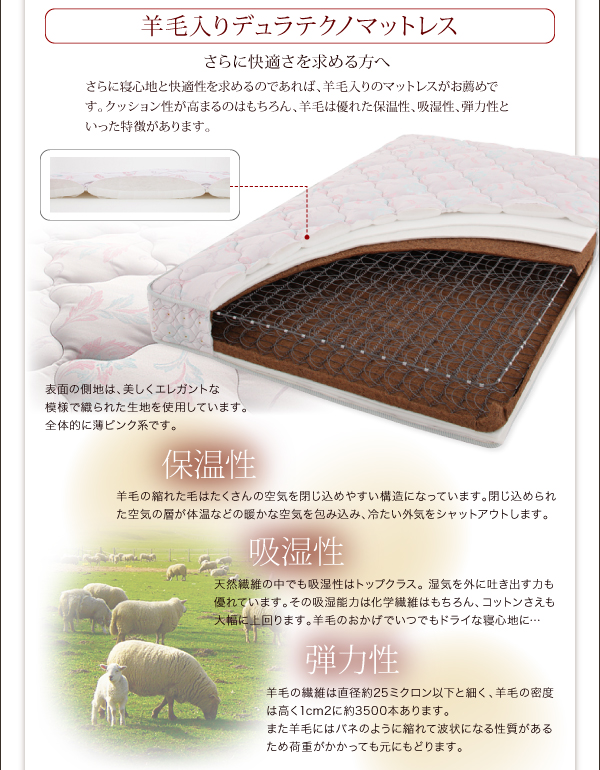 収納ヘッドボード付きガス圧式跳ね上げ収納ベッド Beegos ビーゴス 商品説明画像27