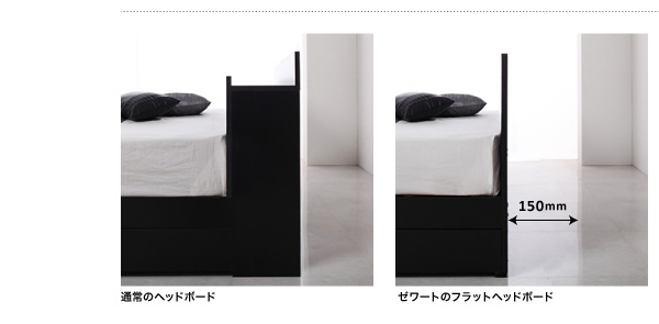 シンプルモダンデザイン・収納ベッド ZWART ゼワート 商品説明画像6