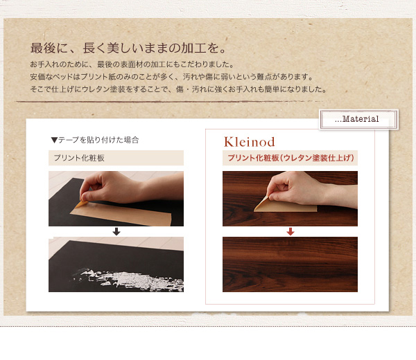棚・コンセント付きデザインすのこベッド Kleinod クライノート 商品説明画像9