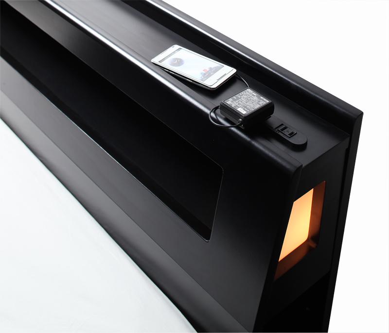 モダンライト・コンセント付き収納ベッド Farben ファーベン 商品追加画像7