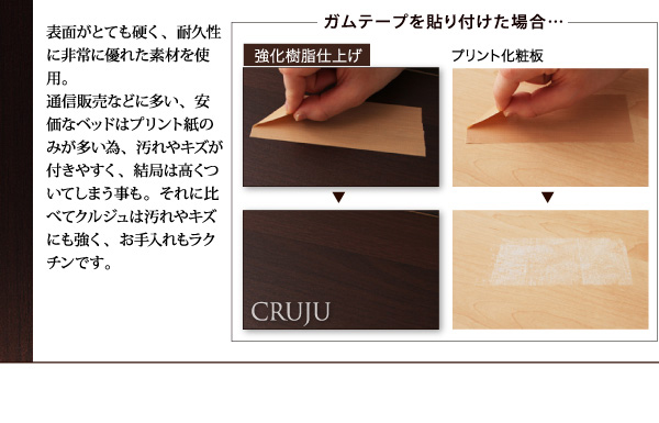 棚・コンセント付きフロアベッド Cruju クルジュ 商品説明画像8