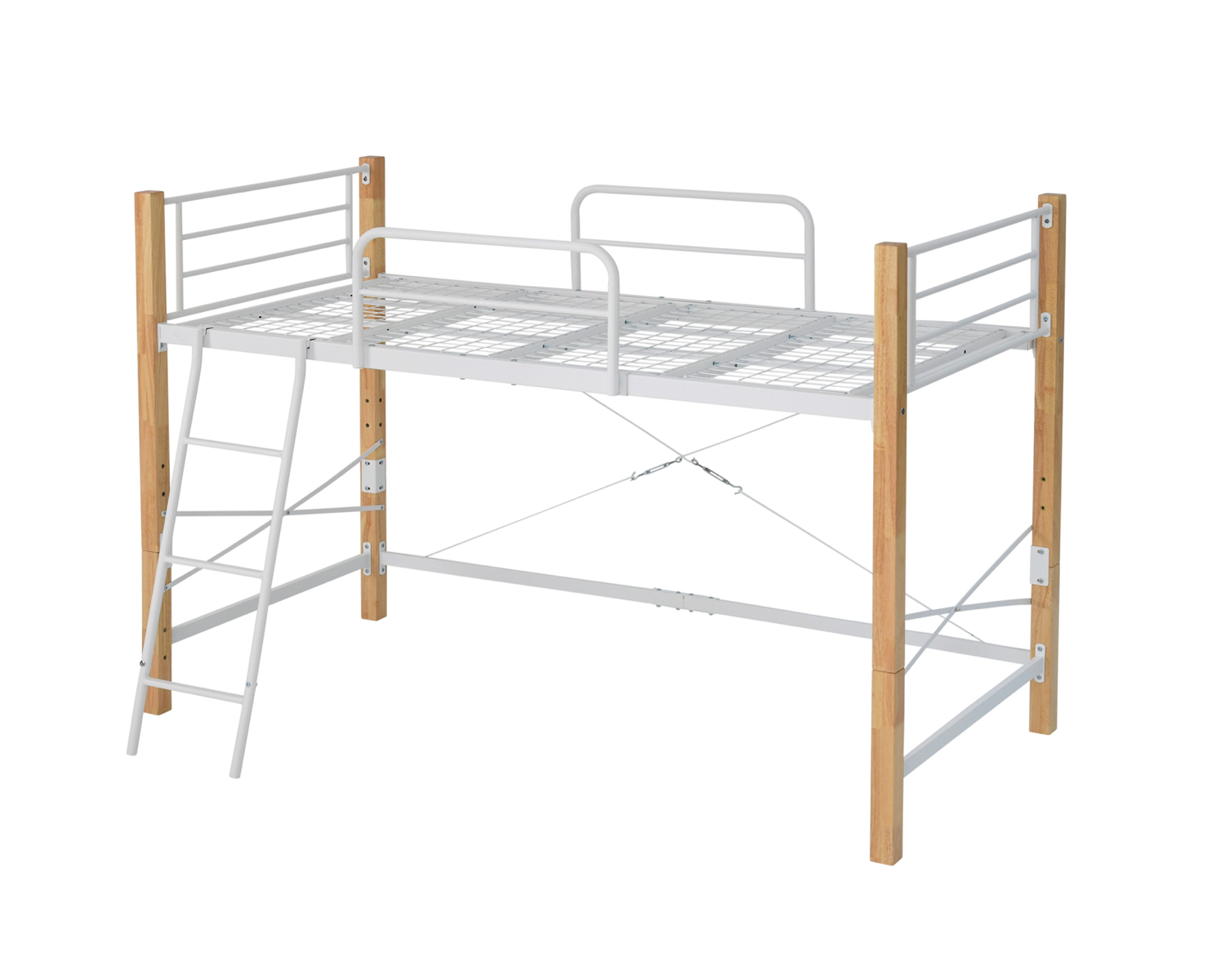 天然木脚パイプベッド ハイタイプ IRI-1042SET 商品バリエーション画像4