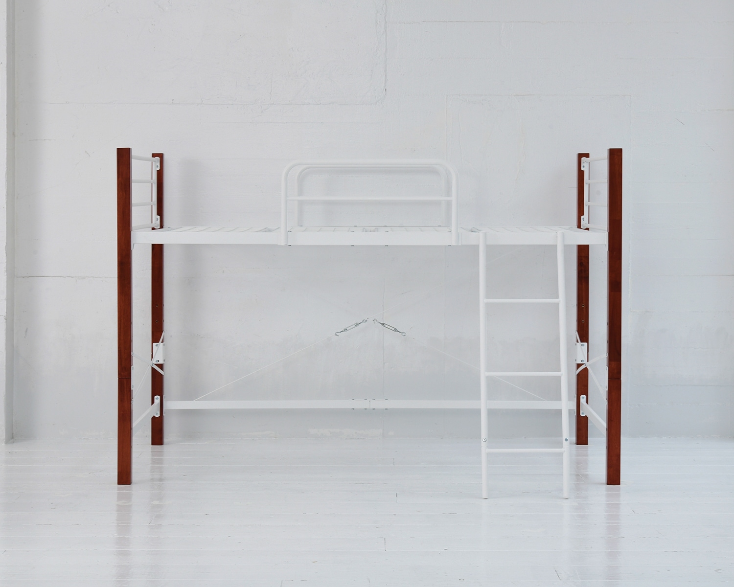 天然木脚パイプベッド ハイタイプ IRI-1042SET 商品追加画像12