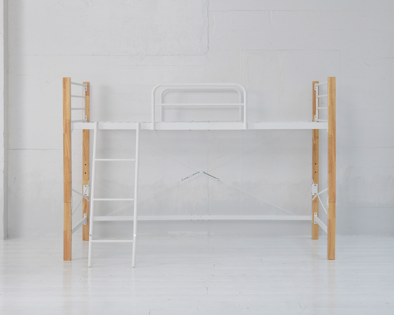 天然木脚パイプベッド ハイタイプ IRI-1042SET 商品追加画像18