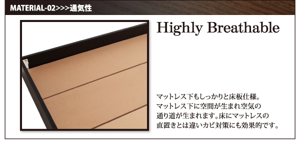 シンプルデザイン・ヘッドボードレスフロアベッド Rainette レネット 商品説明画像8