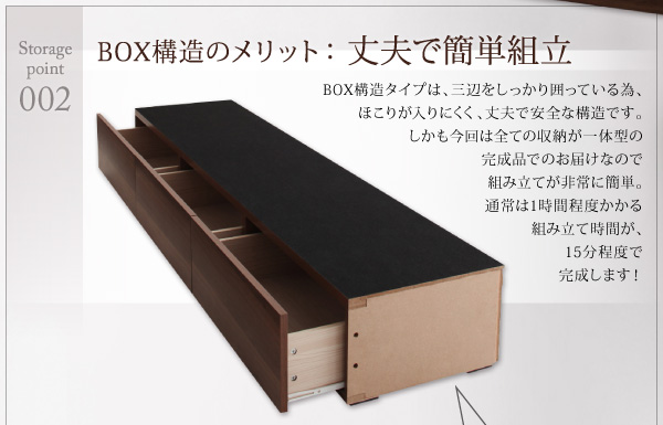 モダンライト・コンセント付き収納ベッド W.linea ダブルリネア 商品説明画像11