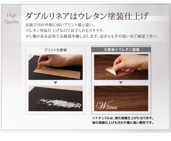 モダンライト・コンセント付き収納ベッド W.linea ダブルリネア 商品説明画像15