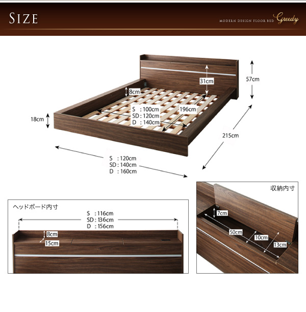 モダンライト・コンセント付きローベッド Greedy グリーディ 商品説明画像33