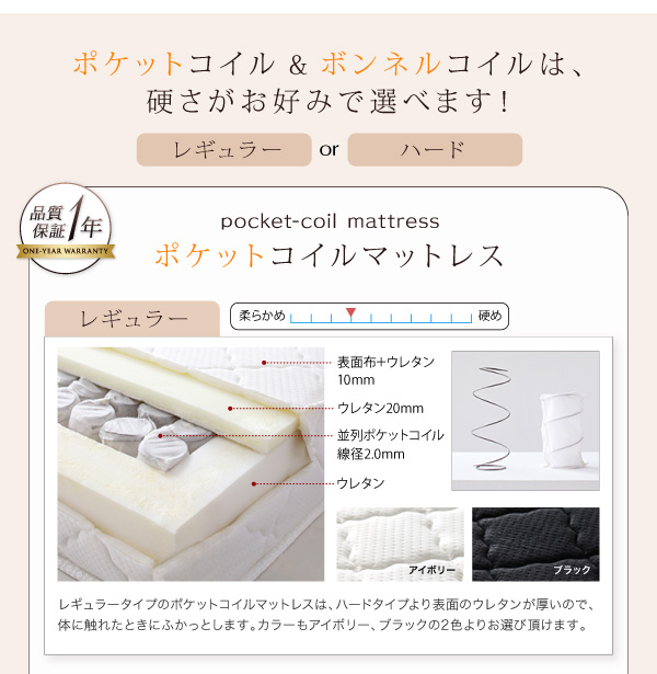 モダンライト・コンセント付き収納ベッド Aloa アロア 商品説明画像15