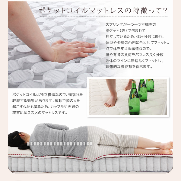 モダンライト・コンセント付き収納ベッド Aloa アロア 商品説明画像17