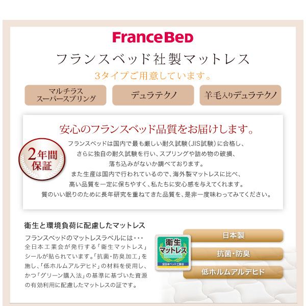 モダンライト・コンセント付き収納ベッド Aloa アロア 商品説明画像22