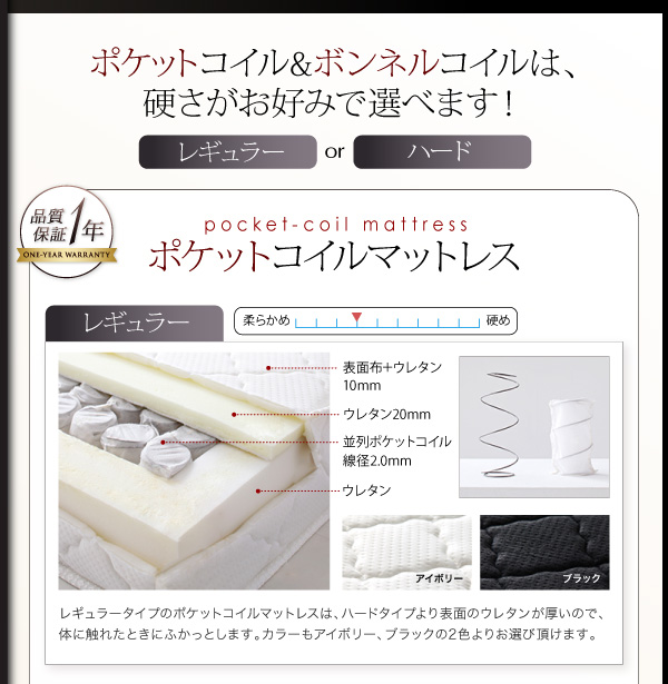 モダンライト・コンセント付き収納ベッド Olro オルロ 商品説明画像15