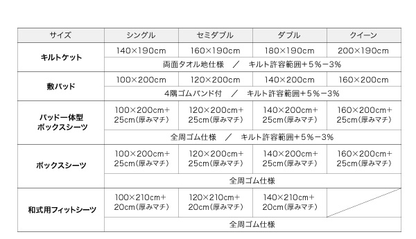 20色から選べる!365日気持ちいい!コットンタオルキルトケット・パッド・シーツ 商品説明画像28