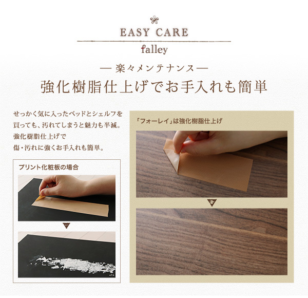 ウォールシェルフ付ディスプレイフロアベッド falley フォーレイ 商品説明画像12