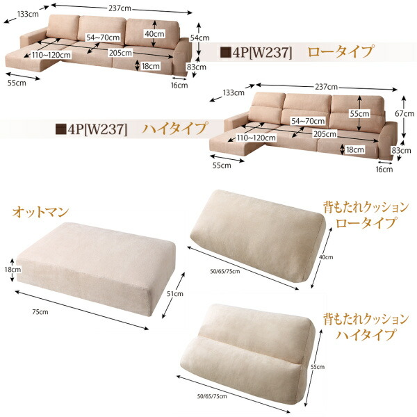 フロアコーナーカウチソファ LUFAS ルーファス 商品説明画像19