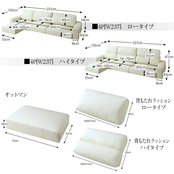 フロアコーナーカウチソファ Levin レヴィン 商品説明画像19