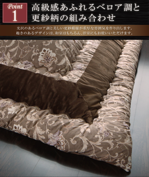 更紗模様こたつ布団 商品説明画像3