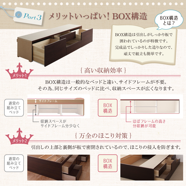 棚・コンセント付き_大容量コンパクトチェストベッド Refes リフェス 商品説明画像8
