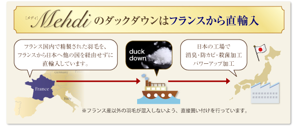 羽毛掛布団 Mehdi メディ 商品説明画像2
