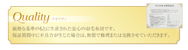 羽毛掛布団 Mehdi メディ 商品説明画像4