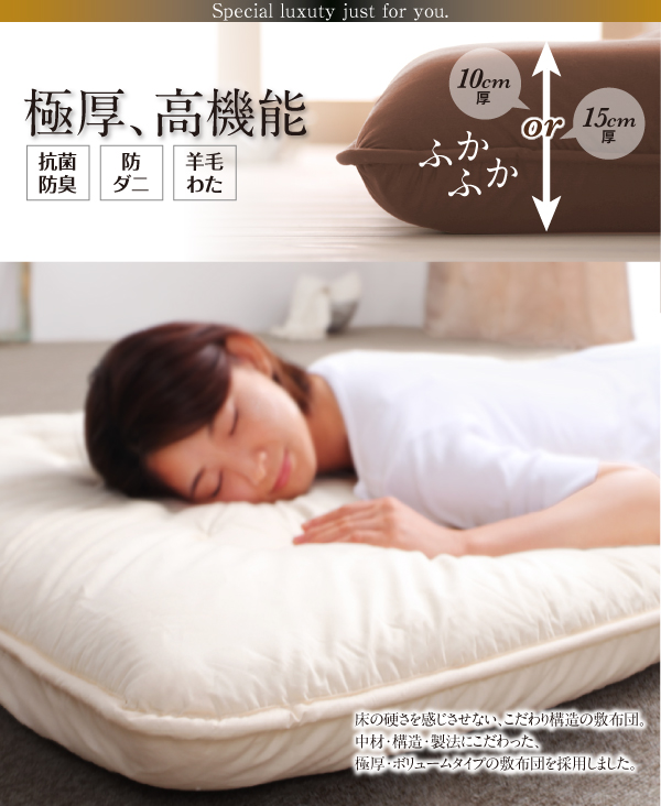 羽毛布団8点セット プレミアム敷布団 Fiji フィジー 商品説明画像12