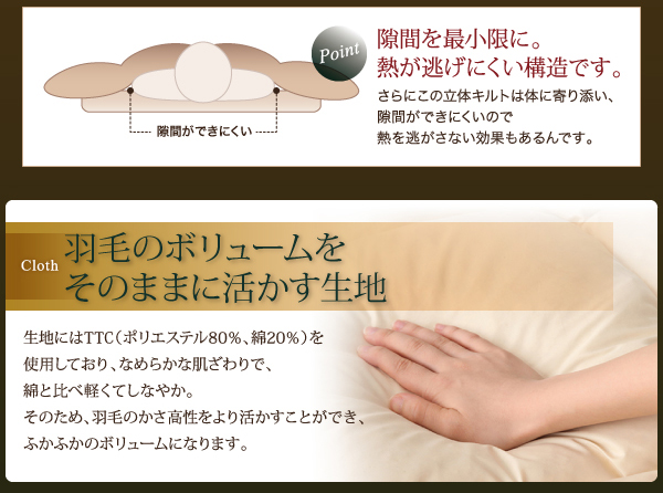 羽毛掛布団単品 Bloom ブルーム 商品説明画像10