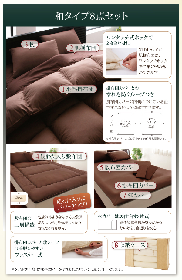 羽毛布団8点セット Bloom ブルーム 商品説明画像21