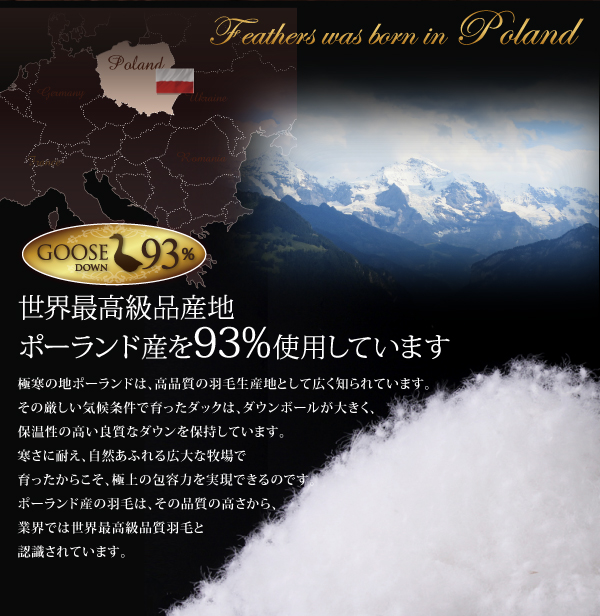 羽毛布団8点セット プレミアム敷布団 Lathyrus ラティルス 商品説明画像6