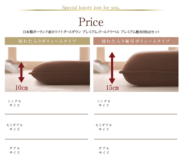 羽毛布団8点セット プレミアム敷布団 Lathyrus ラティルス 商品説明画像26
