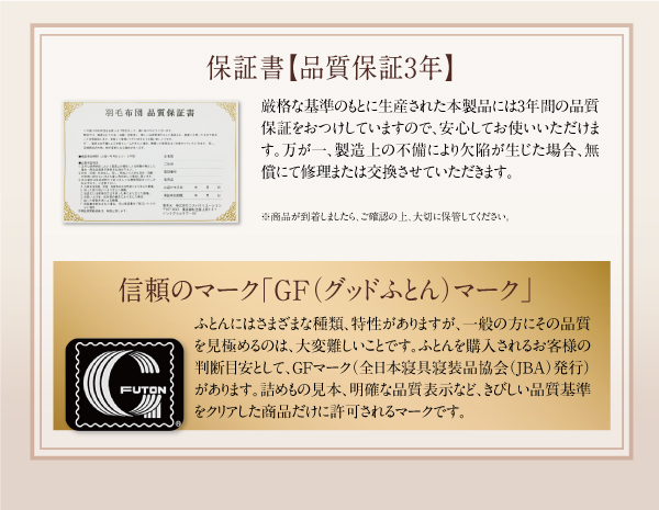 羽毛掛布団 Selena セレナ 商品説明画像10
