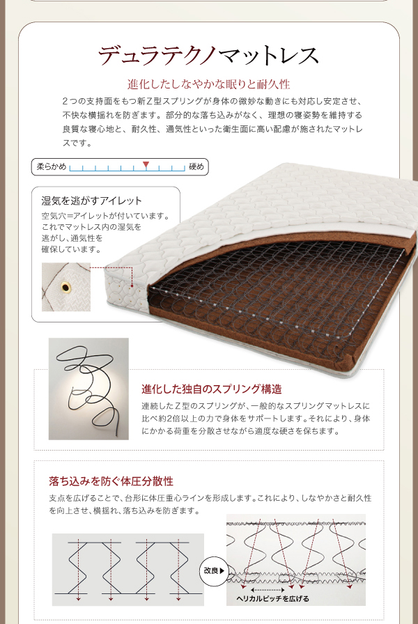 棚・コンセント付きデザインすのこベッド Altdena アルトディナ 商品説明画像22