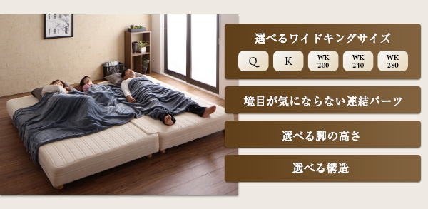 日本製ポケットコイルマットレスベッド MORE モア 商品画像2