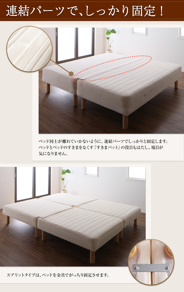 日本製ポケットコイルマットレスベッド MORE モア 商品説明画像7