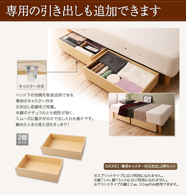 日本製ポケットコイルマットレスベッド MORE モア 商品説明画像15