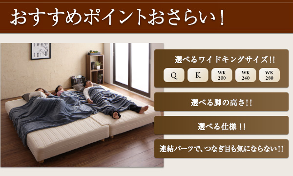 日本製ポケットコイルマットレスベッド MORE モア 商品説明画像16