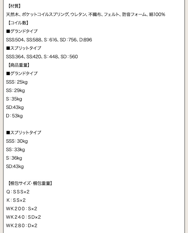 日本製ポケットコイルマットレスベッド MORE モア 商品画像22