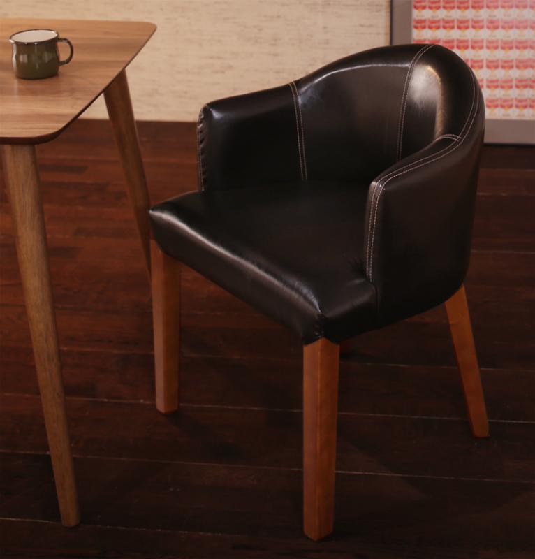 ラウンドチェア×レザー カフェスタイルダイニング Patrie パトリ 商品追加画像2