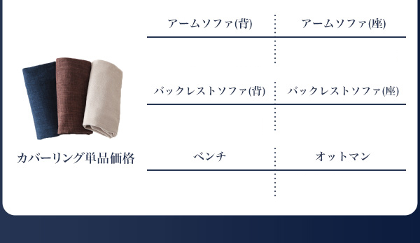 選べるカバーリング！！ミックスカラーソファベンチ リビングダイニングセット K-JOY ケージョイ 商品説明画像18