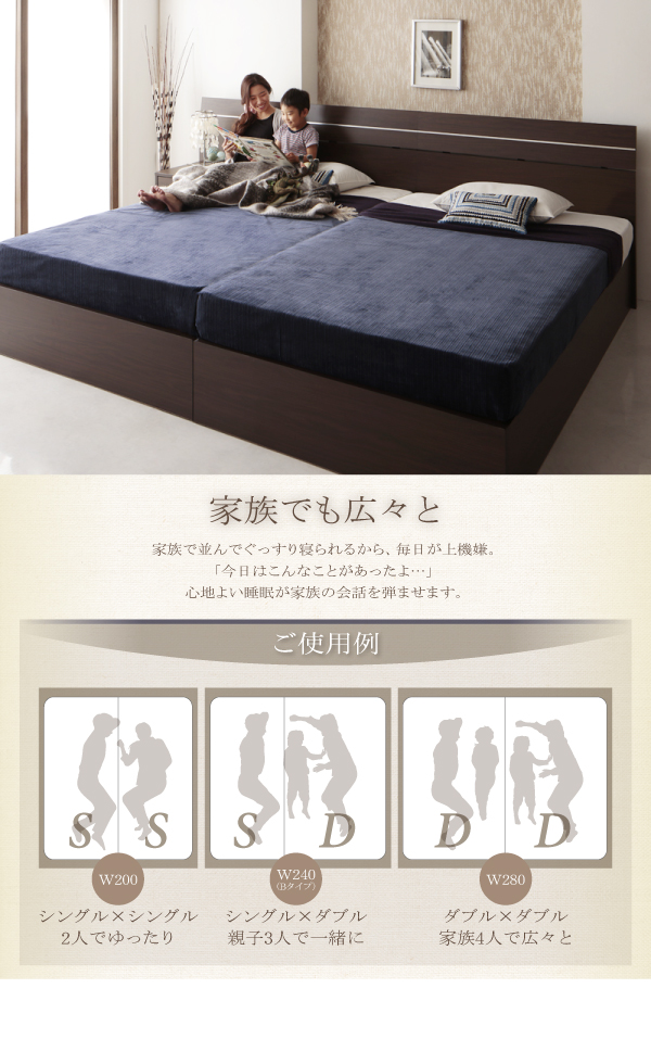 家族で寝られるホテル風モダンデザインベッド Confianza コンフィアンサ 商品説明画像5
