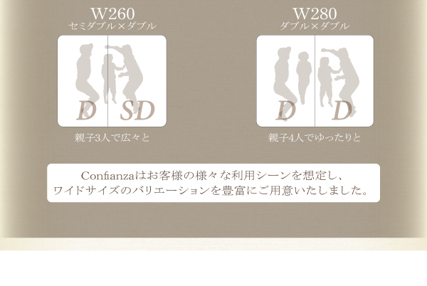 家族で寝られるホテル風モダンデザインベッド Confianza コンフィアンサ 商品説明画像14