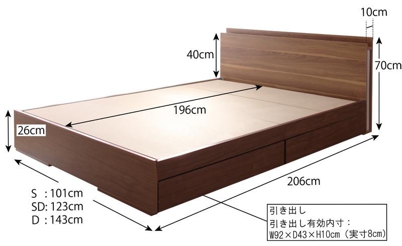 スリムモダンライト付き収納ベッド Cozy-Moon コージームーン 商品追加画像22