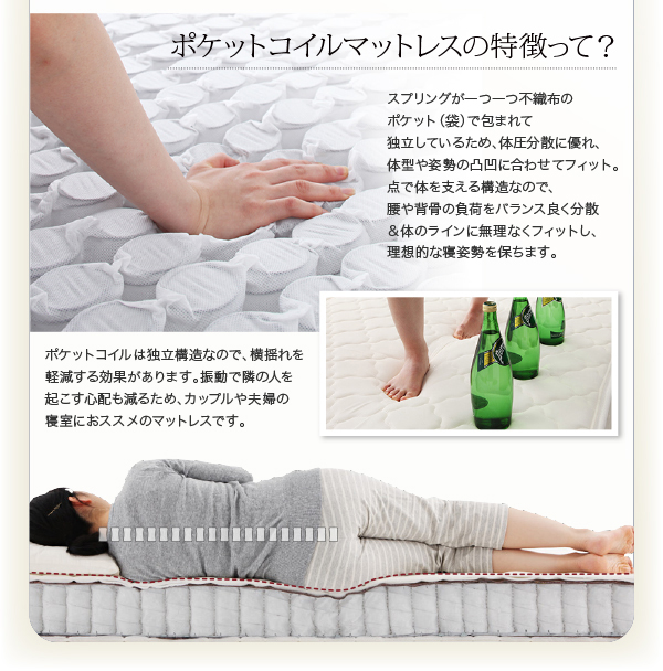 LEDライト・コンセント付きデザインベッド Espoir エスポワール 商品説明画像18