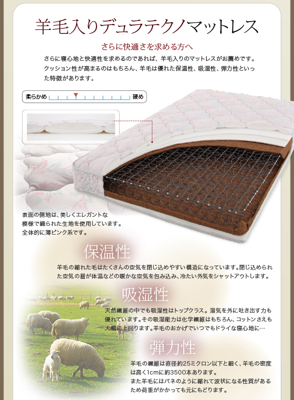 LEDライト・コンセント付きデザインベッド Esperto エスペルト 商品説明画像27