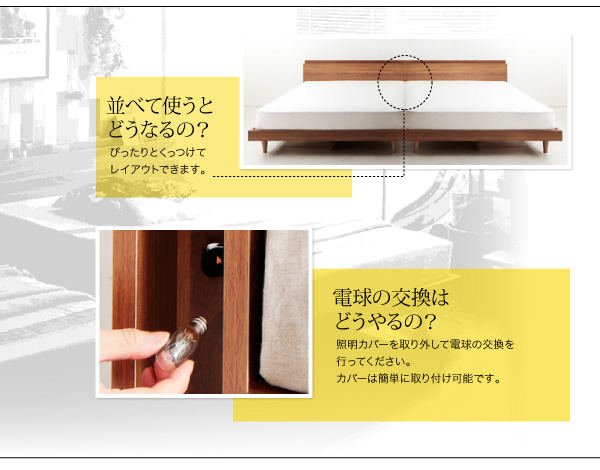 スリムモダンライト付きデザインベッド Wind Chester ウィンドチェスター 商品説明画像38