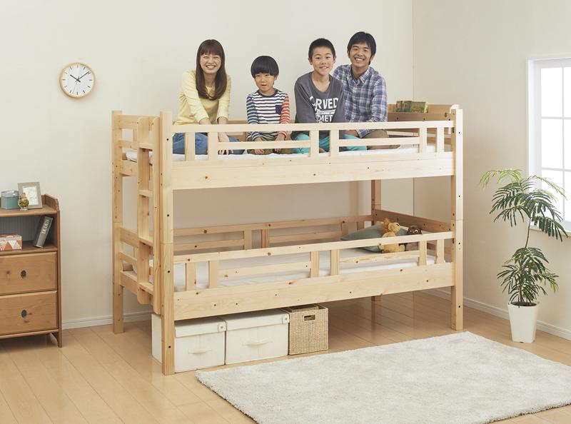 タイプが選べる頑丈ロータイプ収納式3段ベッド fericica フェリチカ 商品追加画像3