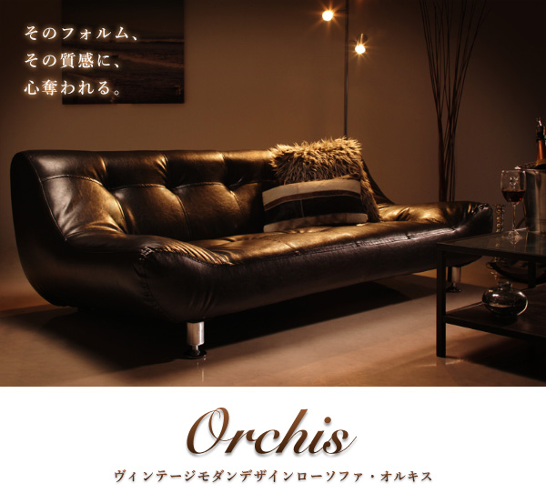 ヴィンテージモダンデザインローソファ ORCHIS オルキス 商品画像1