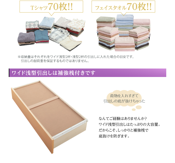日本製_棚・コンセント付き_大容量チェストベッド Spatium スパシアン 商品説明画像6