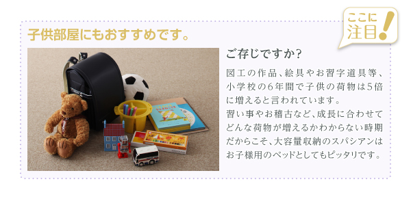 日本製_棚・コンセント付き_大容量チェストベッド Spatium スパシアン 商品説明画像8