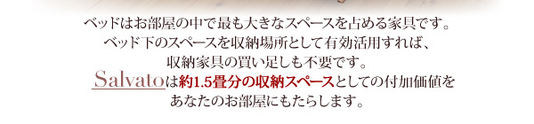 棚・コンセント付き大容量すのこチェストベッド Salvato サルバト 商品説明画像10